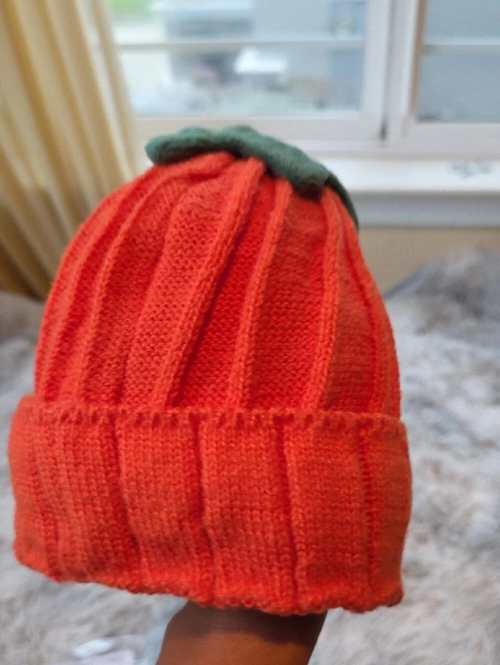 🎃Kids Orange Pumpkin Hat Seasonal Knit & Jack-O'-Lantern Beanies Pumpkin Slippe